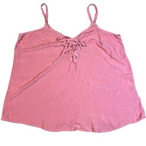 torrid pink tank top 100% rayon with adjustable straps size 1 beach summer